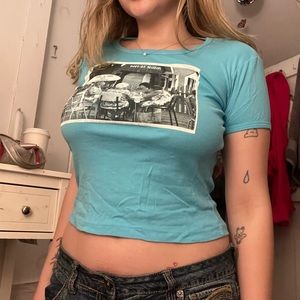 Who’s got the zig zag? Blue baby tee